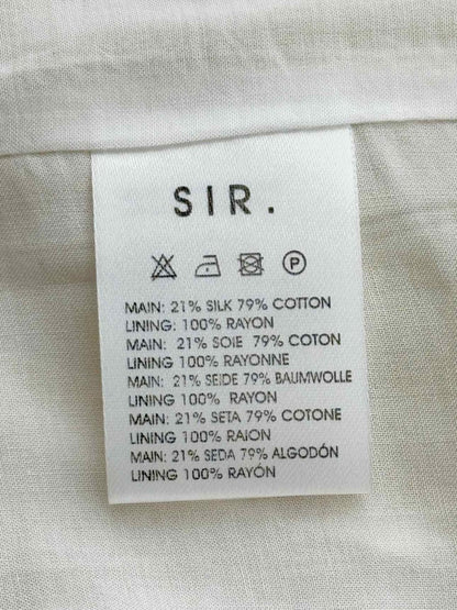 Pre - loved SIR. Yellow & White Printed Size US 4 Midi Dress at Reems Closet