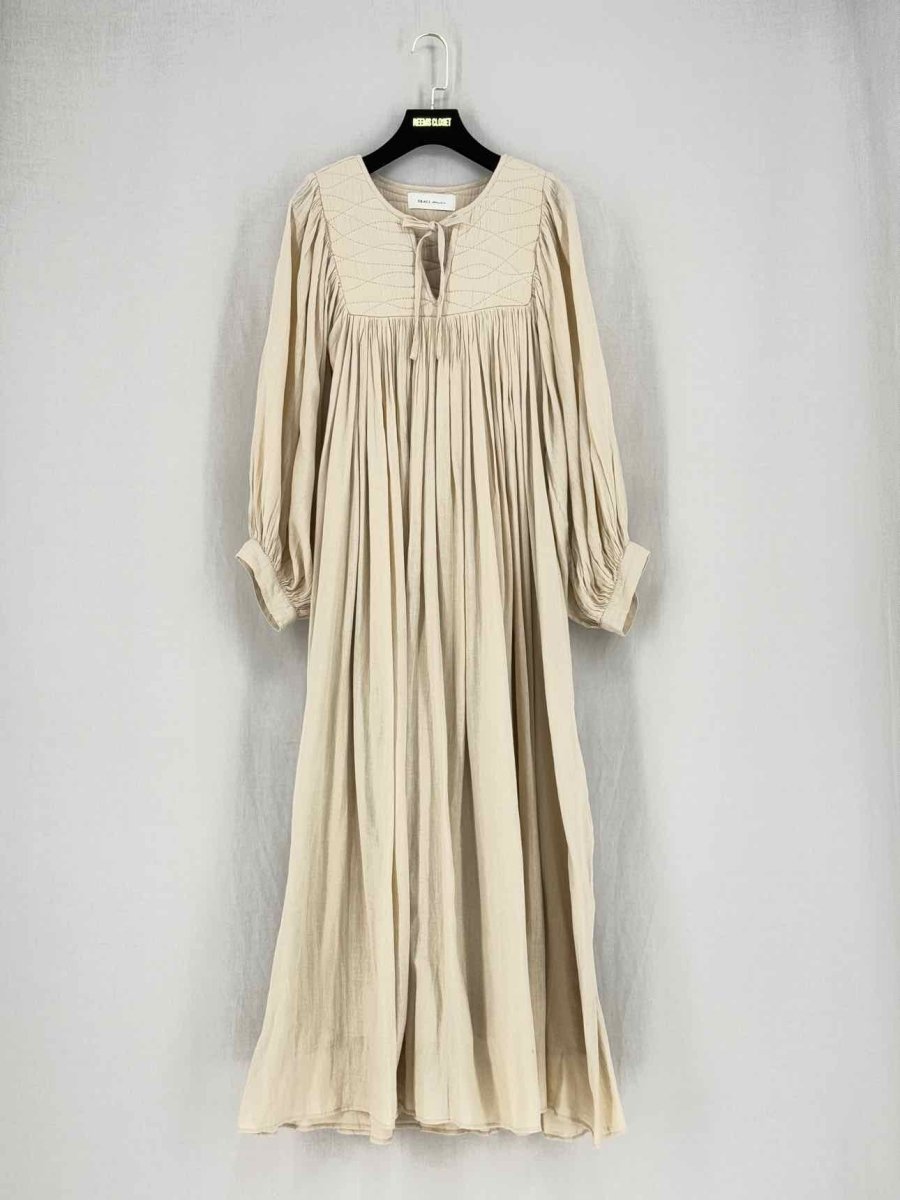 Pre - loved SKALL STUDIO Beige Size US 4 Midi Dress at Reems Closet