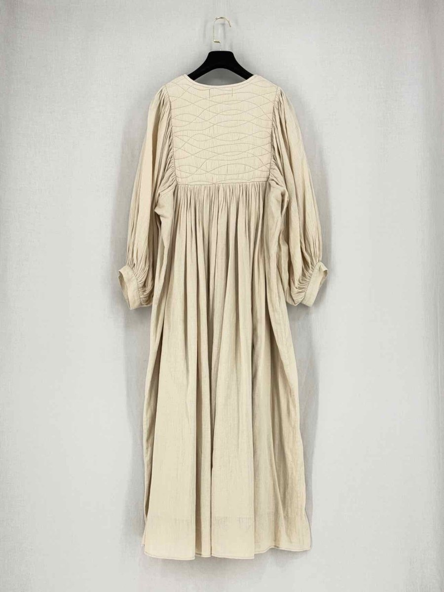 Pre - loved SKALL STUDIO Beige Size US 4 Midi Dress at Reems Closet