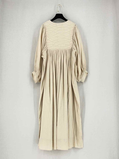 Pre - loved SKALL STUDIO Beige Size US 4 Midi Dress at Reems Closet