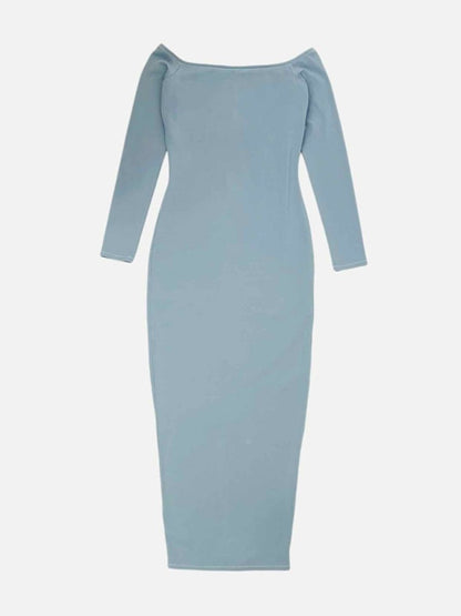 Pre - loved SKIMS Blue Knee Length Bodycon Dress at Reems Closet