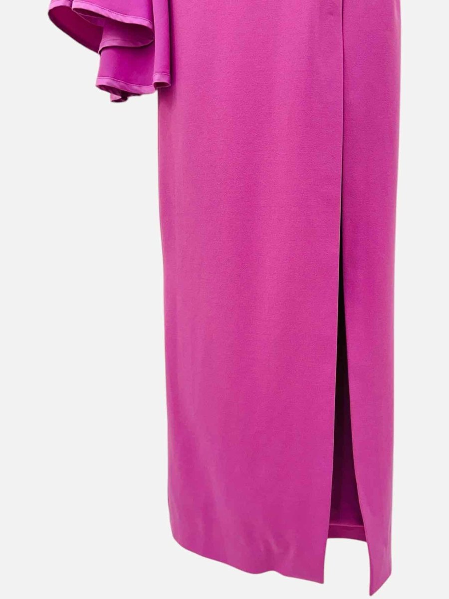 Pre - loved SOLACE Cape Sleeve Pink Evening Dress at Reems Closet