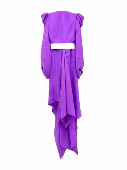 Pre-loved SOLACE LONDON Asymmetrical Hem Purple Knee Length Dress from Reems Closet