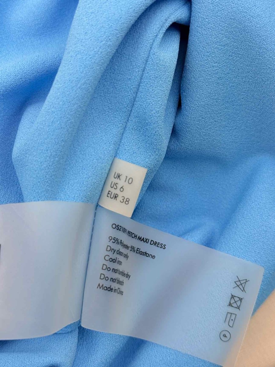 Pre-loved SOLACE LONDON Petch Blue Size US 6 Midi Dress at Reems Closet