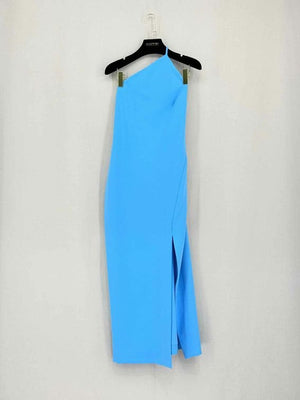 Pre-loved SOLACE LONDON Petch Blue Size US 6 Midi Dress at Reems Closet