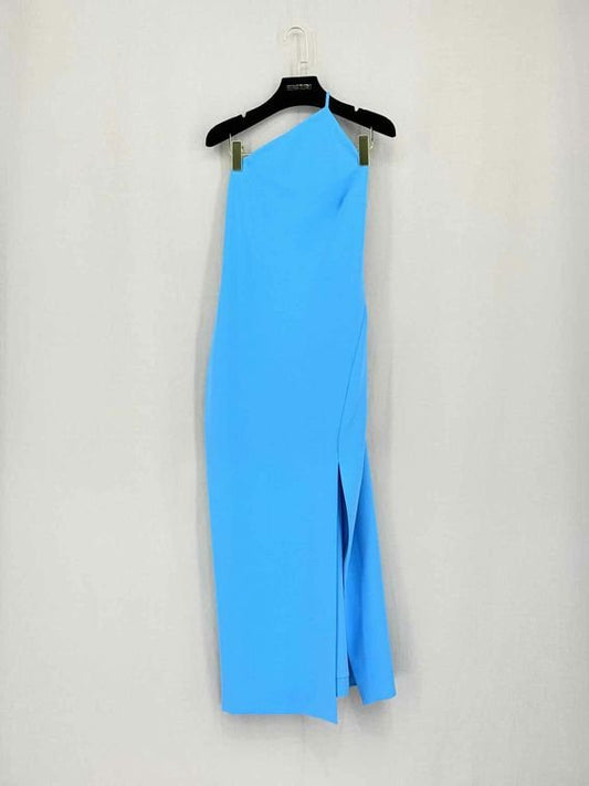 Pre-loved SOLACE LONDON Petch Blue Size US 6 Midi Dress at Reems Closet