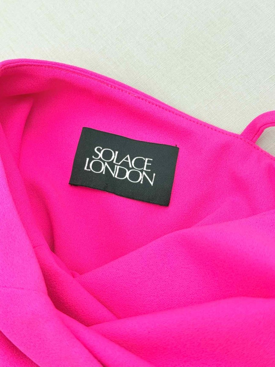 Pre-loved SOLACE LONDON Petch Pink Size US 6 Midi Dress at Reems Closet