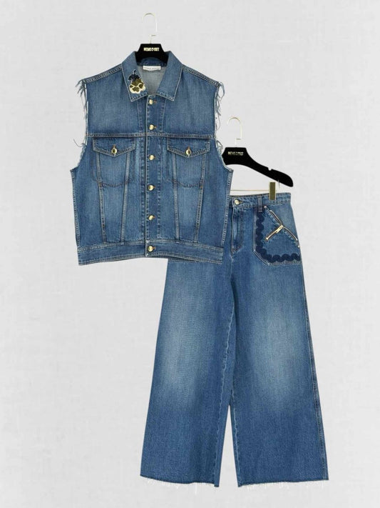 Pre - loved SONIA RYKIEL Blue Size US 2 Outfit Set at Reems Closet