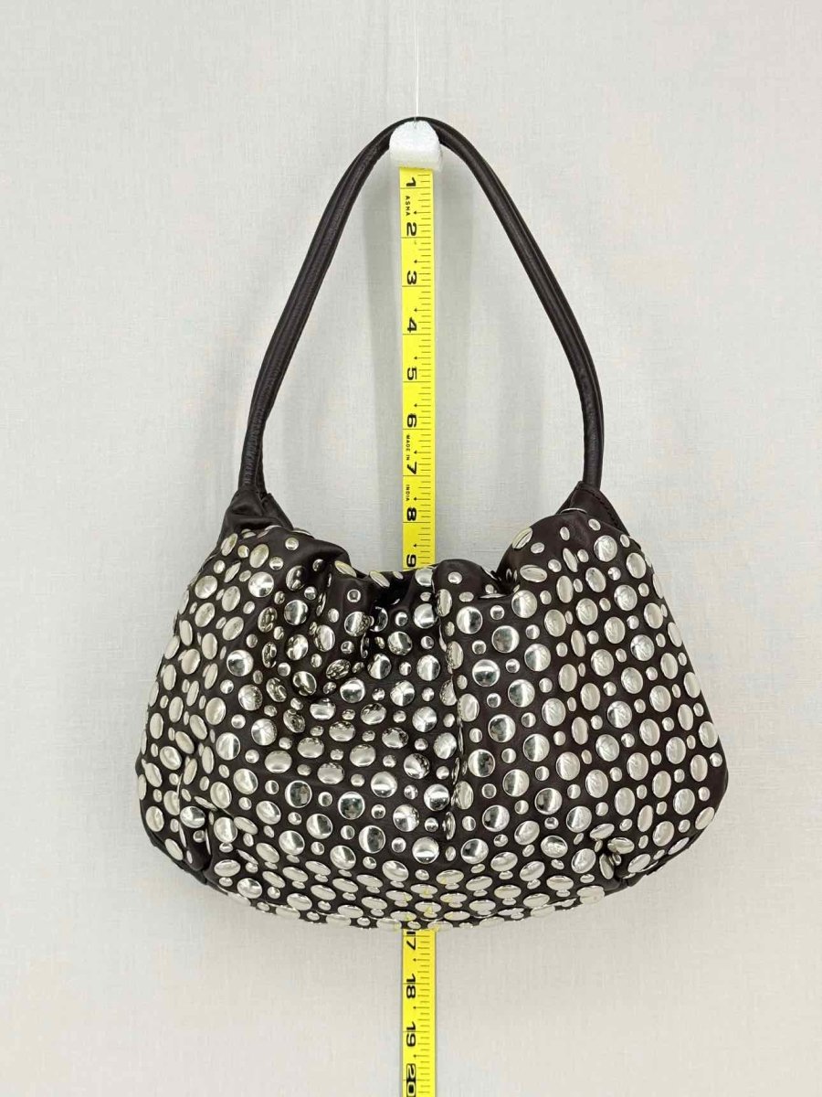 Pre-loved SONIA RYKIEL Domino Brown Shoulder Bag at Reems Closet