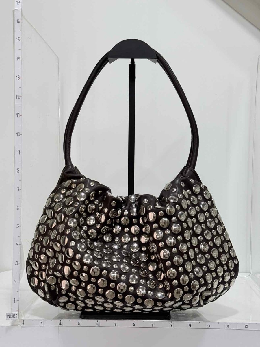 Pre-loved SONIA RYKIEL Domino Brown Shoulder Bag at Reems Closet