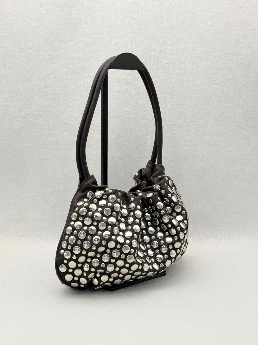 Pre-loved SONIA RYKIEL Domino Brown Shoulder Bag at Reems Closet