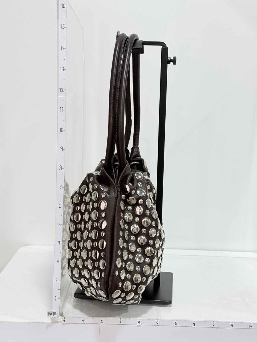 Pre-loved SONIA RYKIEL Domino Brown Shoulder Bag at Reems Closet