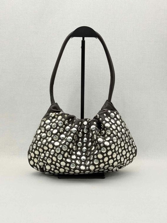 Pre-loved SONIA RYKIEL Domino Brown Shoulder Bag at Reems Closet