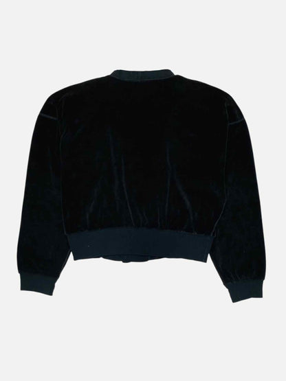 Pre - loved SONIA RYKIEL Velour Black Cardigan at Reems Closet