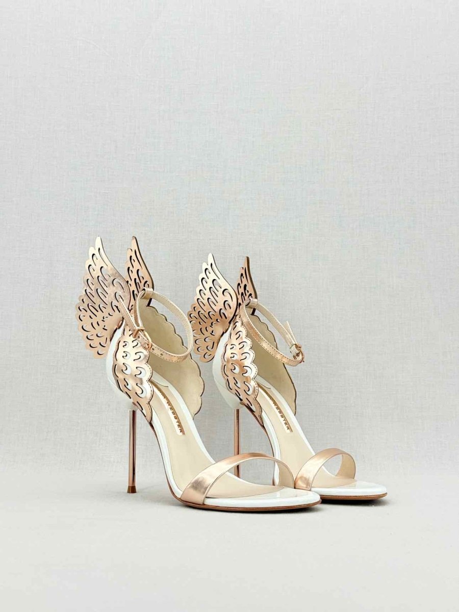 Pre - loved SOPHIA WEBSTER Bronze Size EU 38.5 Heeled Sandals at Reems Closet