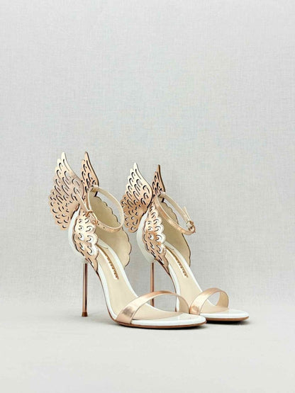 Pre - loved SOPHIA WEBSTER Bronze Size EU 38.5 Heeled Sandals at Reems Closet