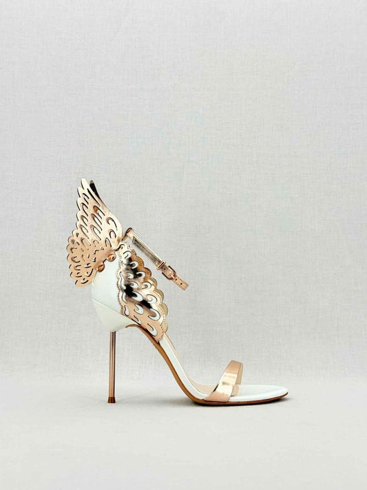 Pre - loved SOPHIA WEBSTER Bronze Size EU 38.5 Heeled Sandals at Reems Closet