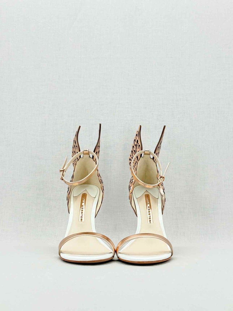Pre - loved SOPHIA WEBSTER Bronze Size EU 38.5 Heeled Sandals at Reems Closet
