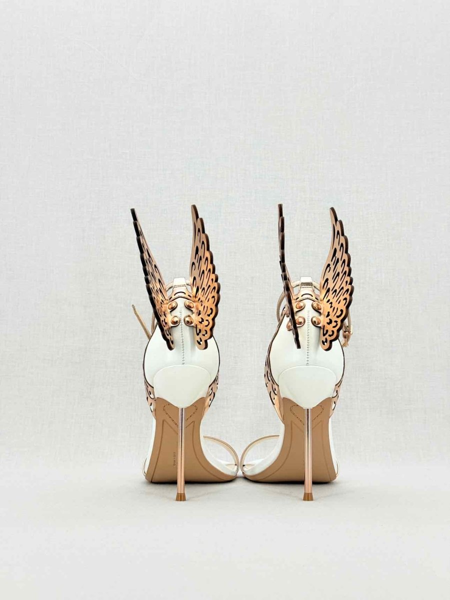 Pre - loved SOPHIA WEBSTER Bronze Size EU 38.5 Heeled Sandals at Reems Closet