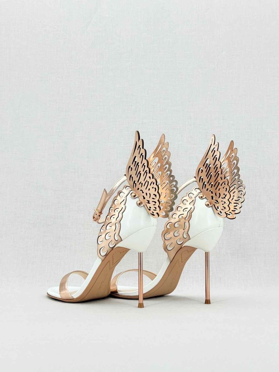 Pre - loved SOPHIA WEBSTER Bronze Size EU 38.5 Heeled Sandals at Reems Closet