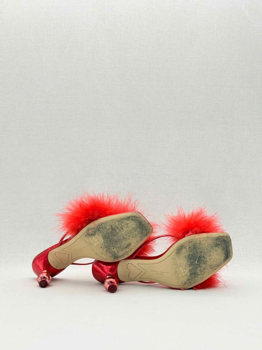 Pre-loved SOPHIA WEBSTER Delicia Red Size EU 39 Mules at Reems Closet