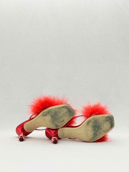 Pre-loved SOPHIA WEBSTER Delicia Red Size EU 39 Mules at Reems Closet