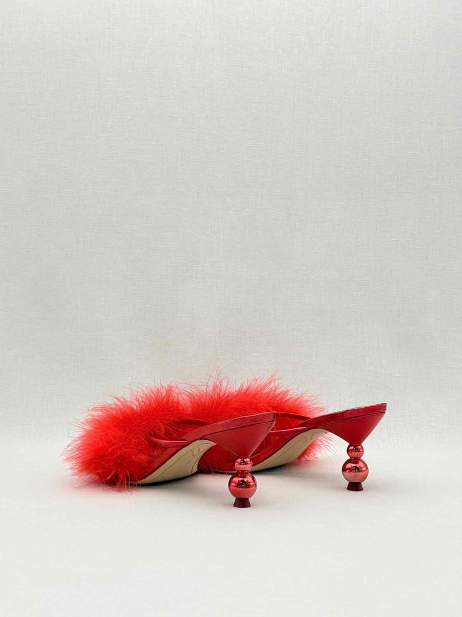 Pre-loved SOPHIA WEBSTER Delicia Red Size EU 39 Mules at Reems Closet