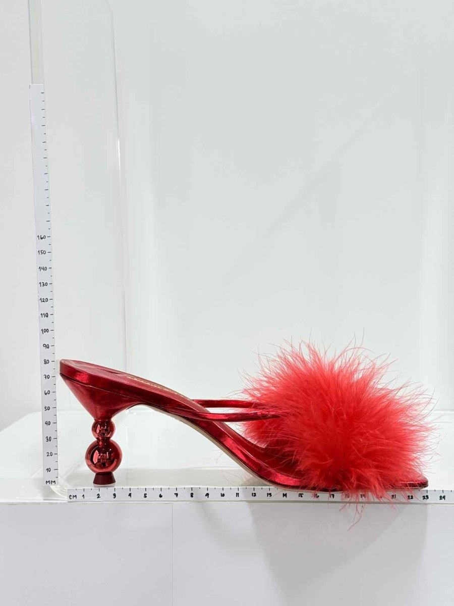 Pre-loved SOPHIA WEBSTER Delicia Red Size EU 39 Mules at Reems Closet