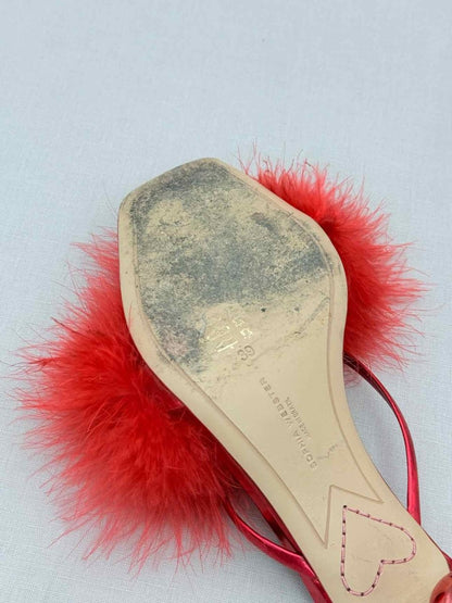 Pre-loved SOPHIA WEBSTER Delicia Red Size EU 39 Mules at Reems Closet