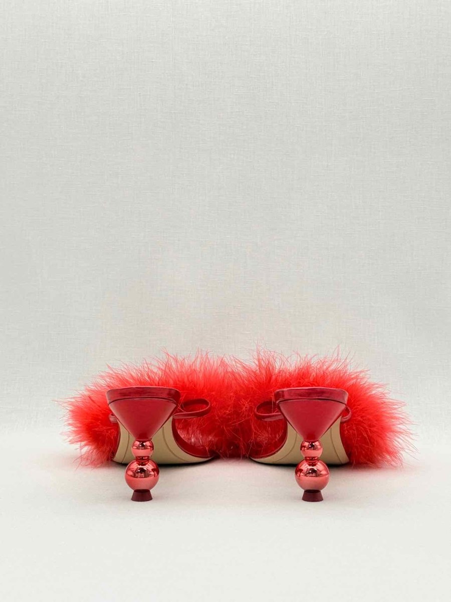 Pre-loved SOPHIA WEBSTER Delicia Red Size EU 39 Mules at Reems Closet