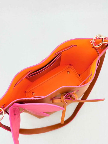 Pre - loved SOPHIA WEBSTER Remi Butterfly Orange & Pink Bucket Bag at Reems Closet