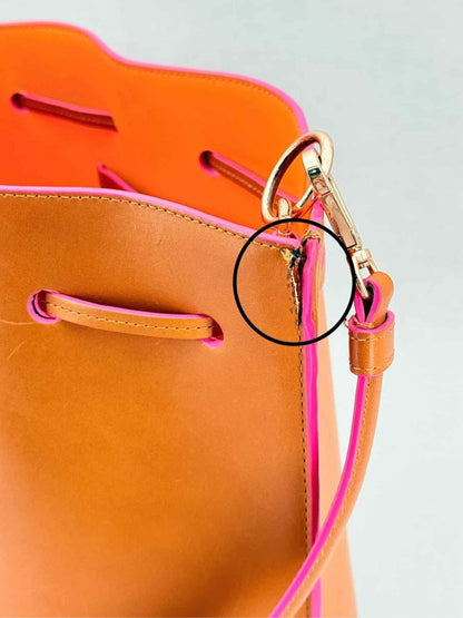 Pre - loved SOPHIA WEBSTER Remi Butterfly Orange & Pink Bucket Bag at Reems Closet