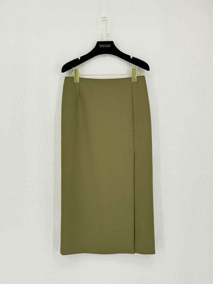 Pre-loved SPORTMAX Khaki Size US 4 Midi Skirt at Reems Closet