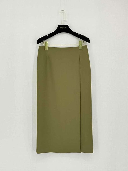 Pre-loved SPORTMAX Khaki Size US 4 Midi Skirt at Reems Closet