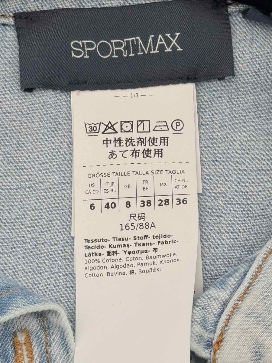 Pre-loved SPORTMAX Light Blue Washed Size US 6 Shirt at Reems Closet