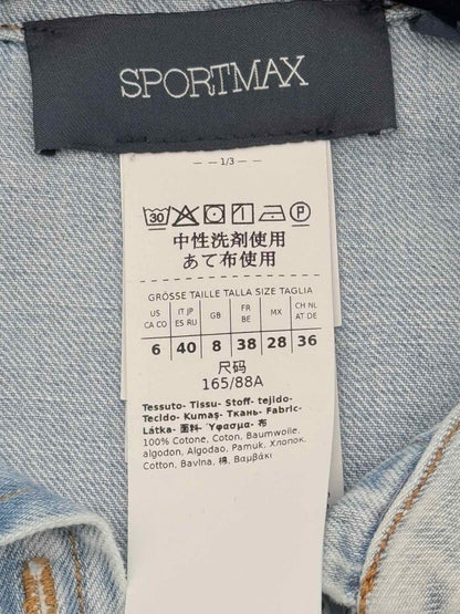Pre-loved SPORTMAX Light Blue Washed Size US 6 Shirt at Reems Closet