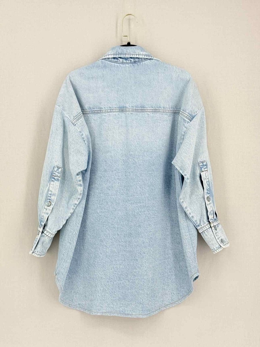 Pre-loved SPORTMAX Light Blue Washed Size US 6 Shirt at Reems Closet