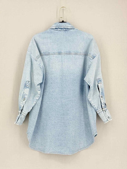 Pre-loved SPORTMAX Light Blue Washed Size US 6 Shirt at Reems Closet