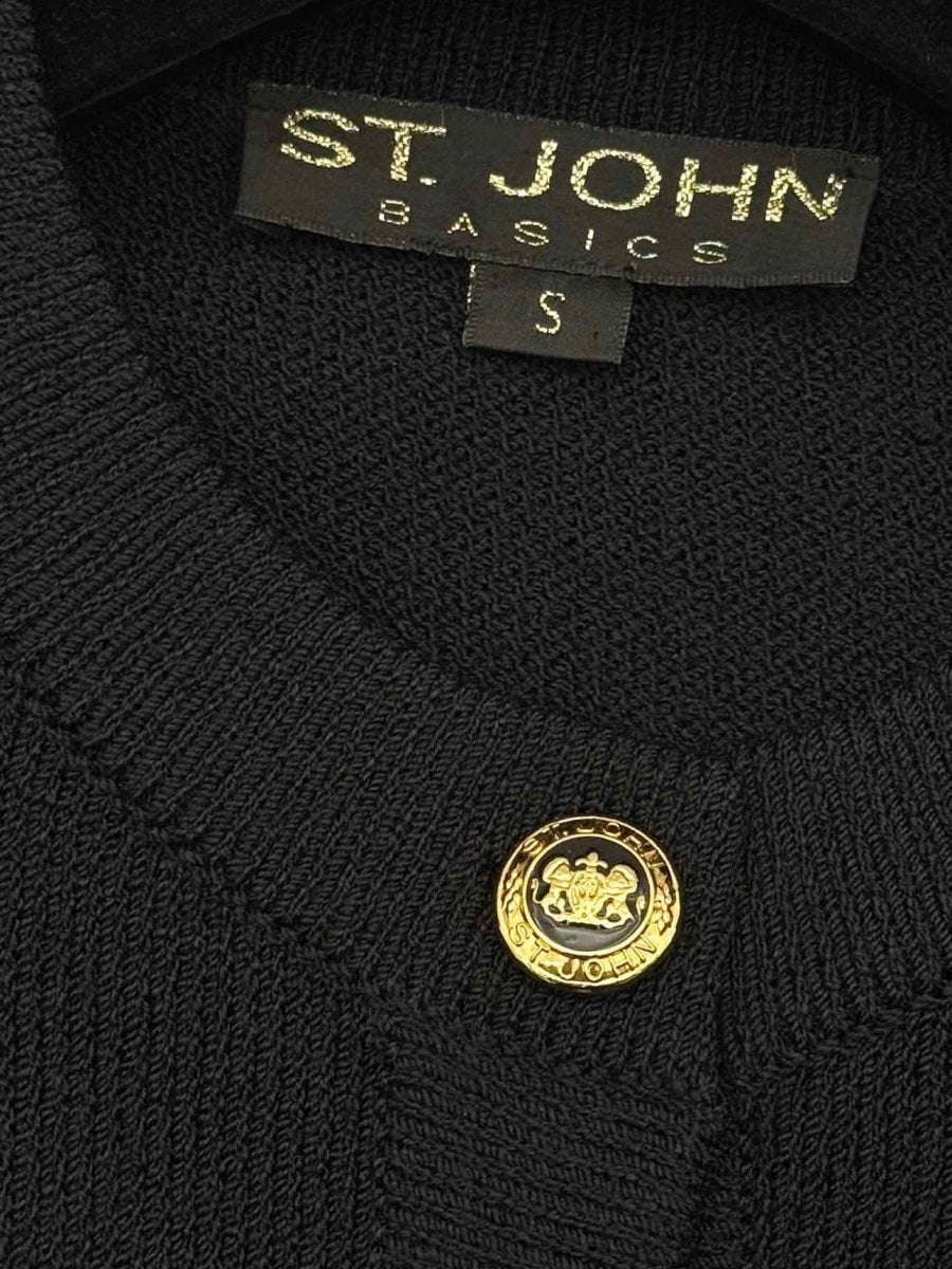 Pre-loved ST. JOHN BASICS Black Size Small Cardigan at Reems Closet