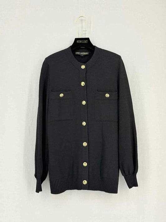 Pre-loved ST. JOHN BASICS Black Size Small Cardigan at Reems Closet
