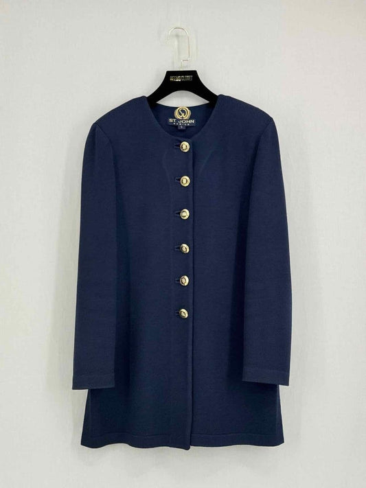 Pre-loved ST. JOHN BASICS Navy Blue Size Small Jacket at Reems Closet