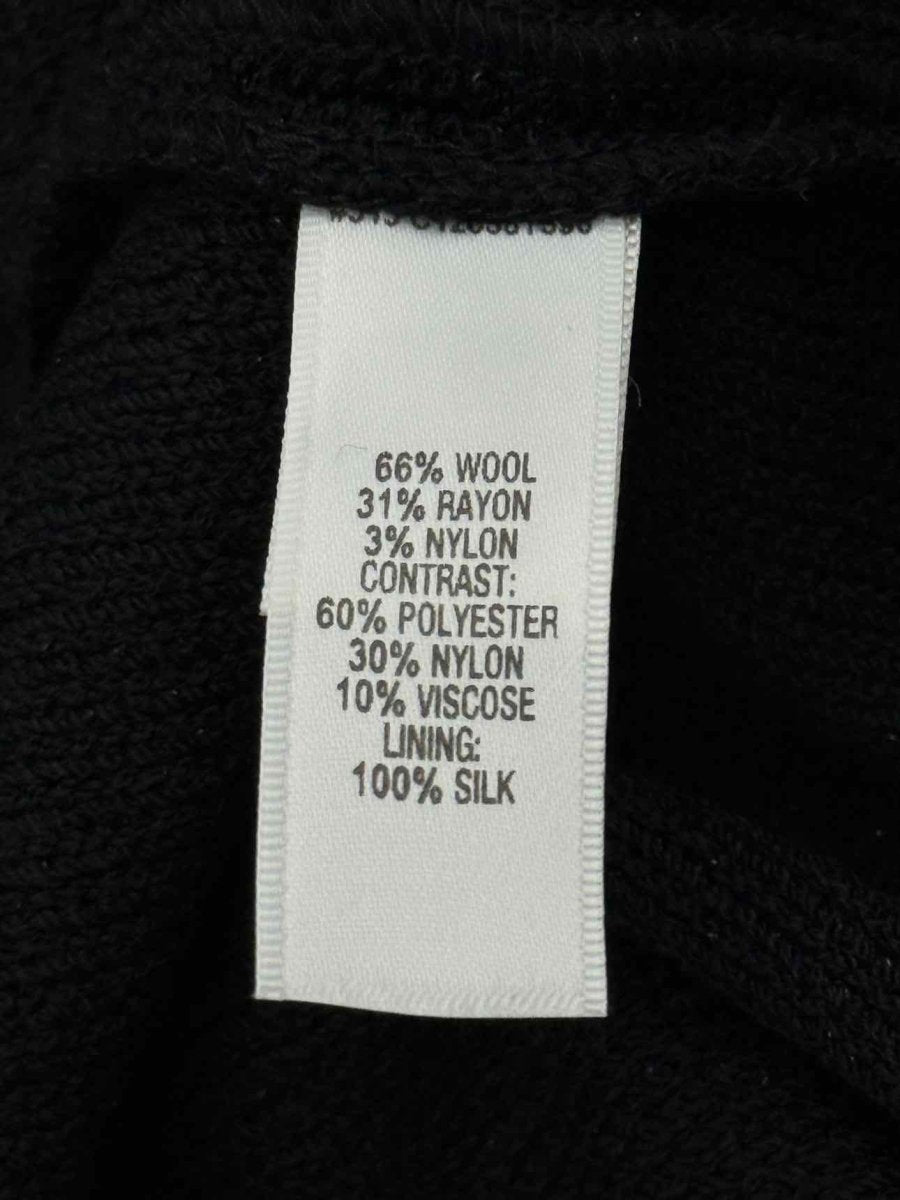 Pre - loved ST. JOHN Black Cable Knit Size US 16 Knee Length Dress at Reems Closet