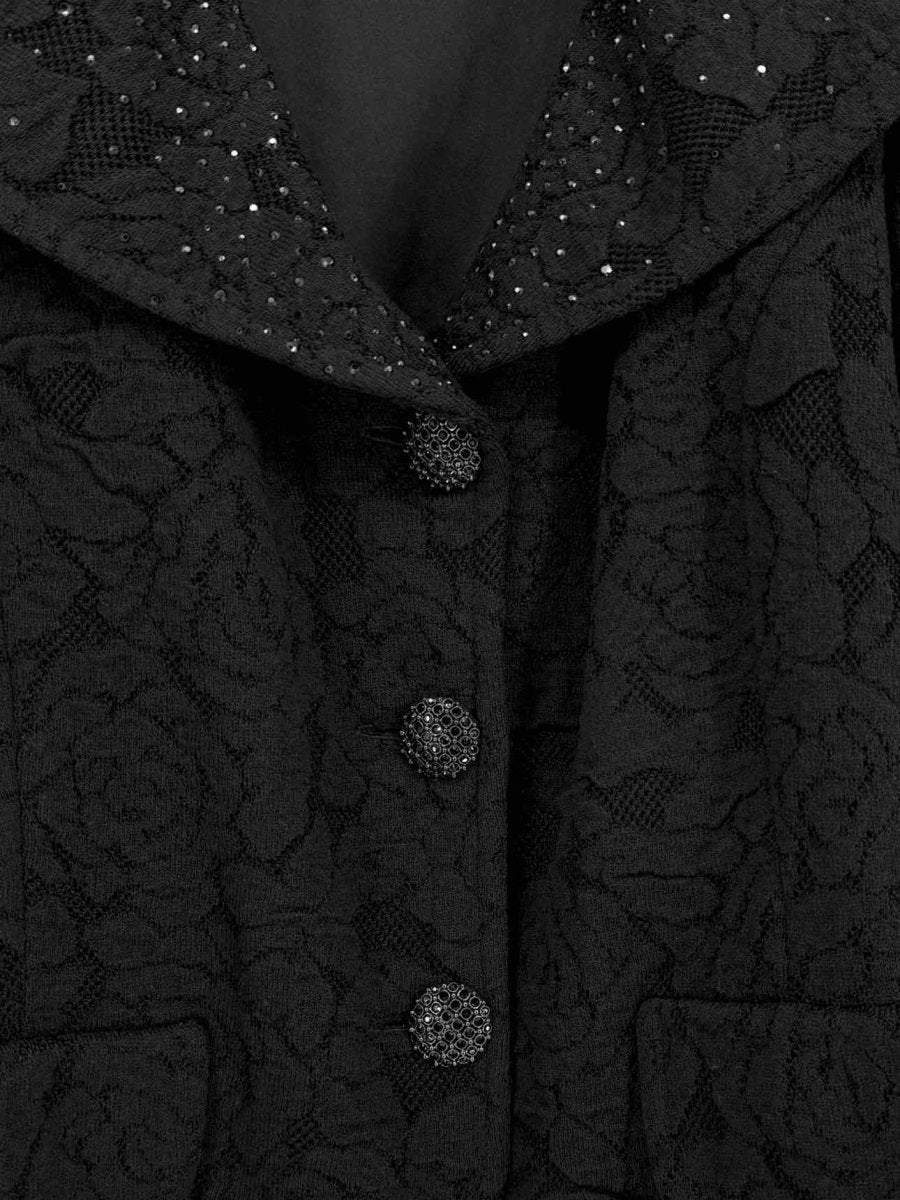 Pre - loved ST. JOHN Black Lace Size US 16 Jacket at Reems Closet
