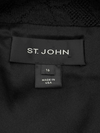 Pre - loved ST. JOHN Black Lace Size US 16 Jacket at Reems Closet