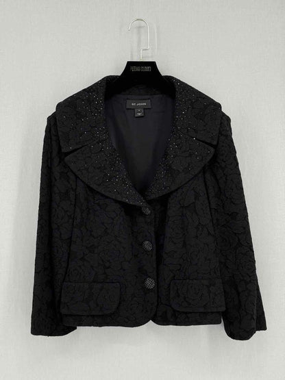 Pre - loved ST. JOHN Black Lace Size US 16 Jacket at Reems Closet