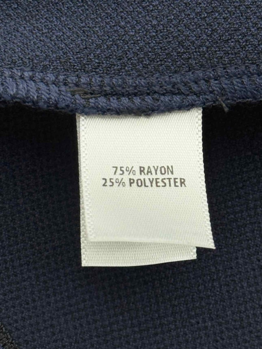 Pre-loved ST. JOHN Black & Navy Blue Size US 16 Knee Length Dress at Reems Closet