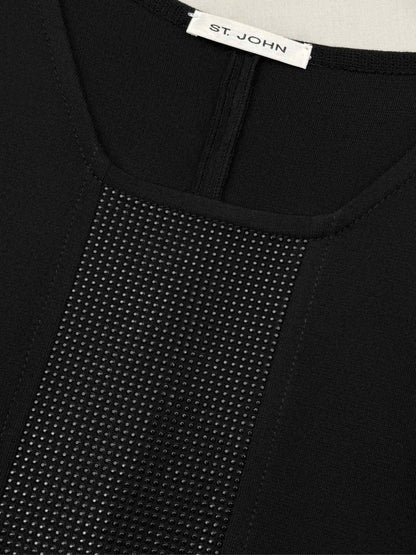 Pre-loved ST. JOHN Black Size Large Knee Length Dress at Reems Closet