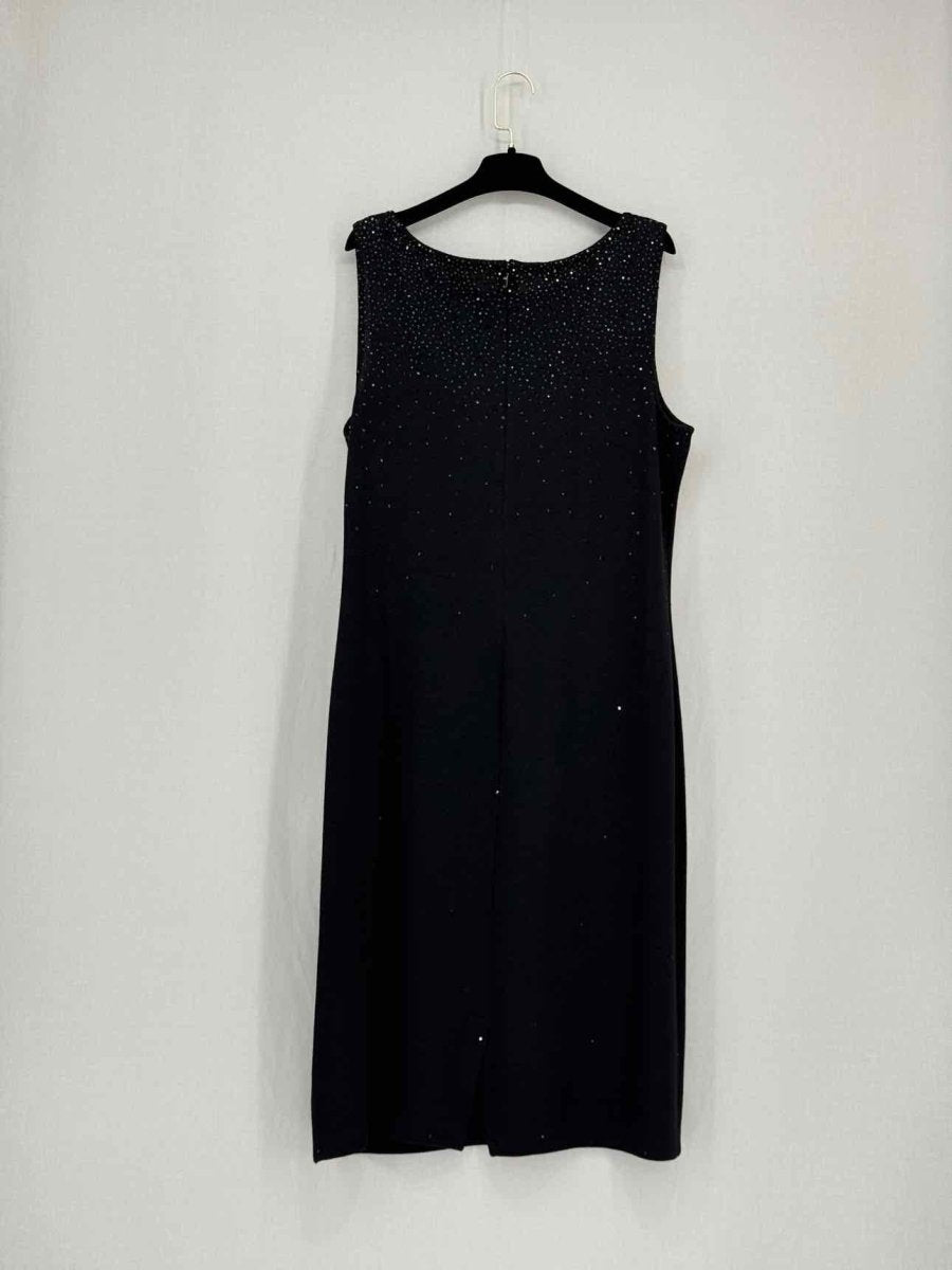 Pre - loved ST. JOHN Black Size US 14 Knee Length Dress at Reems Closet