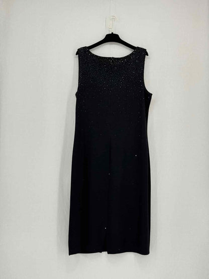 Pre - loved ST. JOHN Black Size US 14 Knee Length Dress at Reems Closet