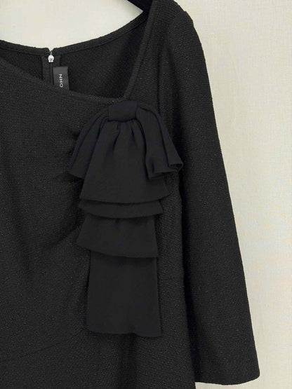 Pre - loved ST. JOHN Black Size US 14 Knee Length Dress at Reems Closet